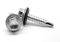 10-16 X 2, ZINC HEX WASHER HEAD W/WASHER SELF-DRILLING SCREWS